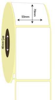 50mm x 70mm Kuşe Etiket (Sticker)